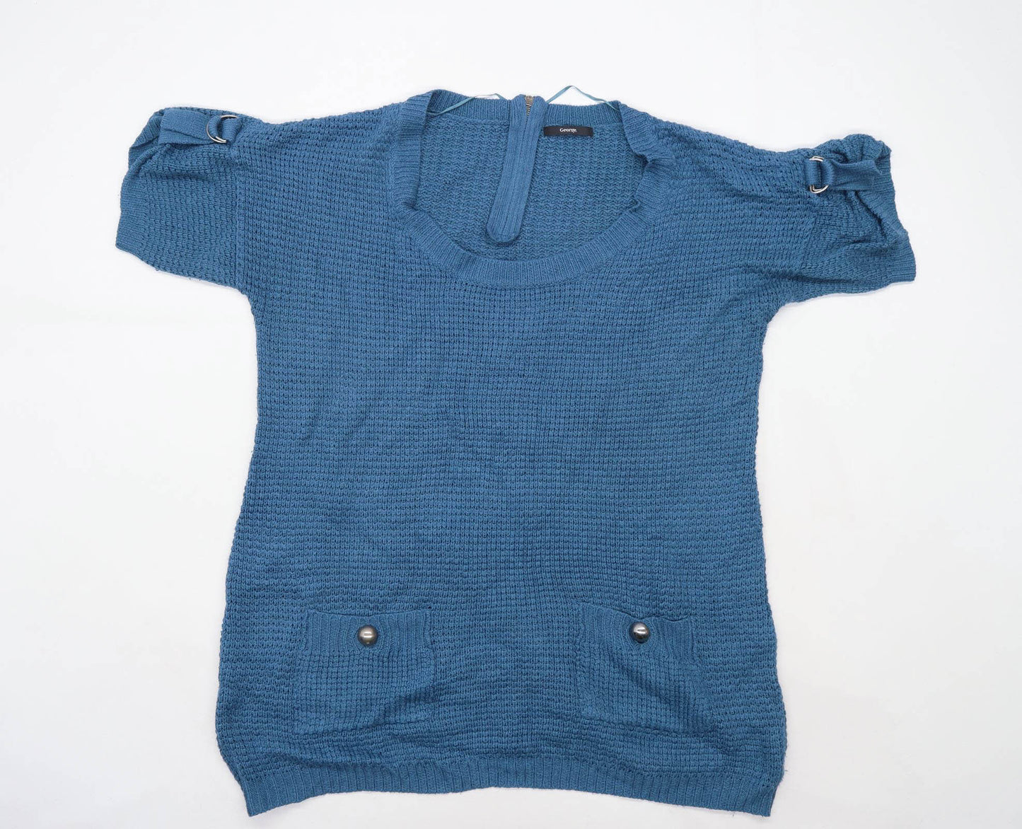 George Womens Size 20 Textured Blue Jumper (Regular)