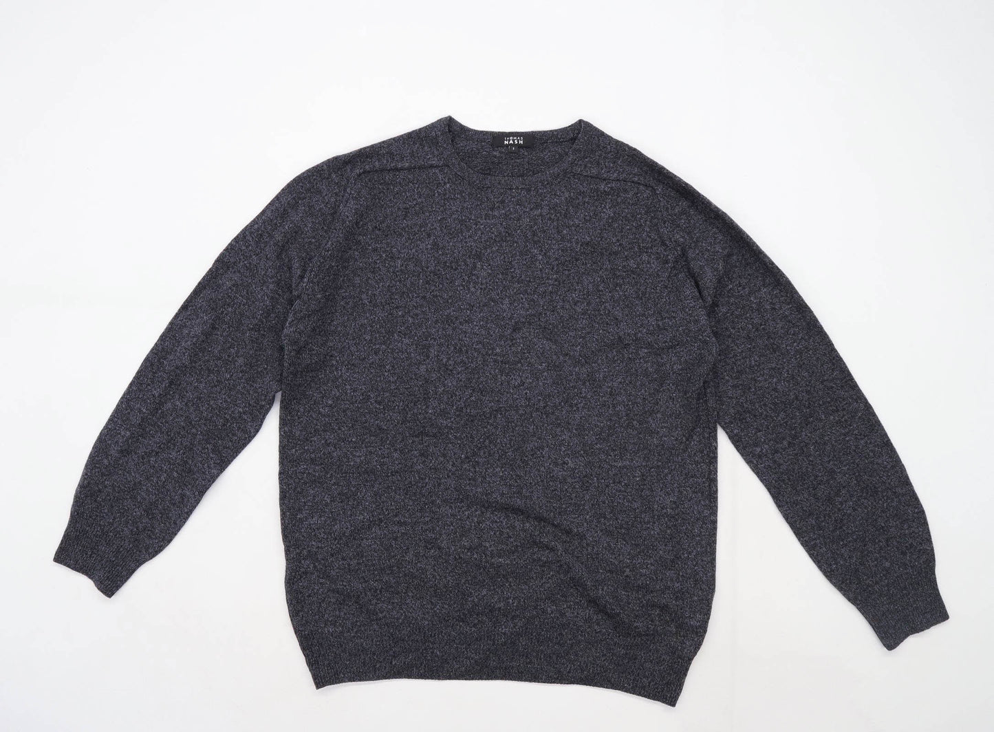 Thomas Nash Mens Size S Lambswool Grey Jumper