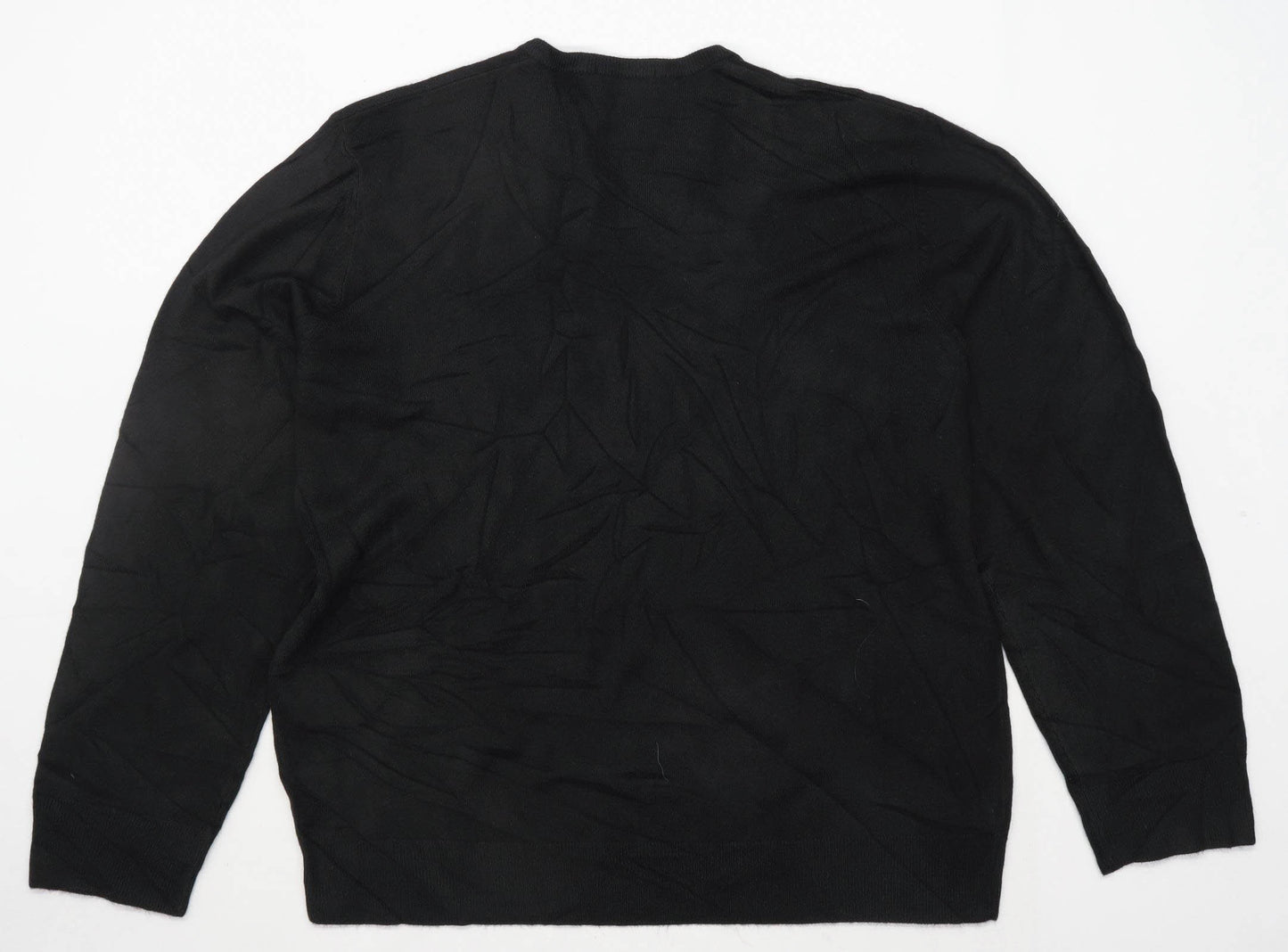 Blue Harbour Mens Size XL Black V-Neck Jumper