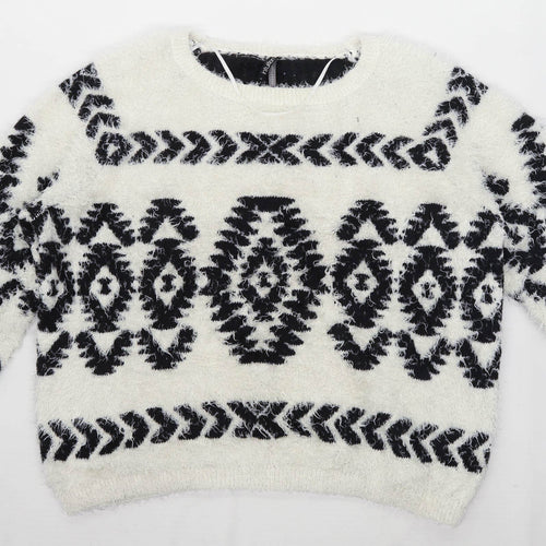 Intuition Womens Size 16 Cream Fluffy Jumper (Regular)