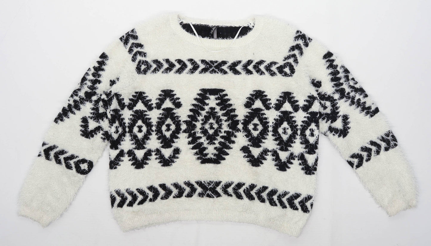 Intuition Womens Size 16 Cream Fluffy Jumper (Regular)