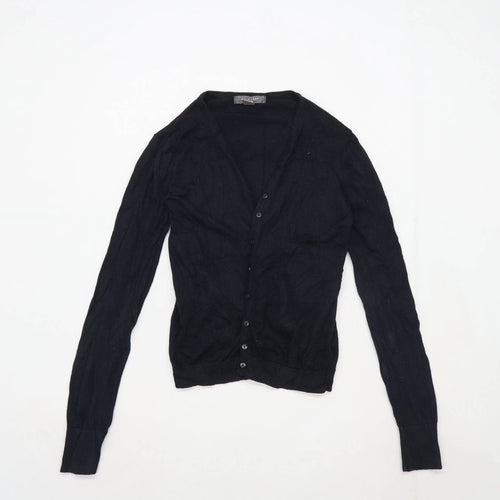 Primark Womens Size 6-8 Cotton Black Cardigan (Regular)