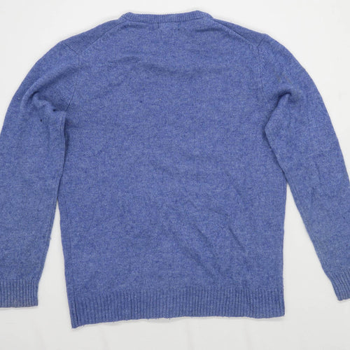 Thomas Nash Mens Size S Wool Blend Blue Jumper