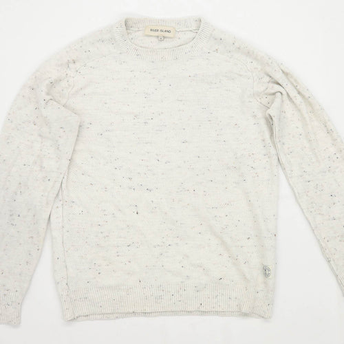 River Island Mens Size M White Jumper