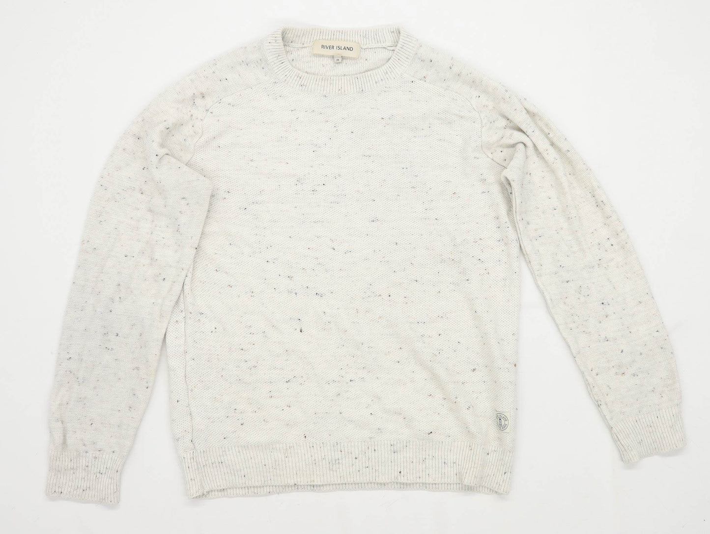 River Island Mens Size M White Jumper
