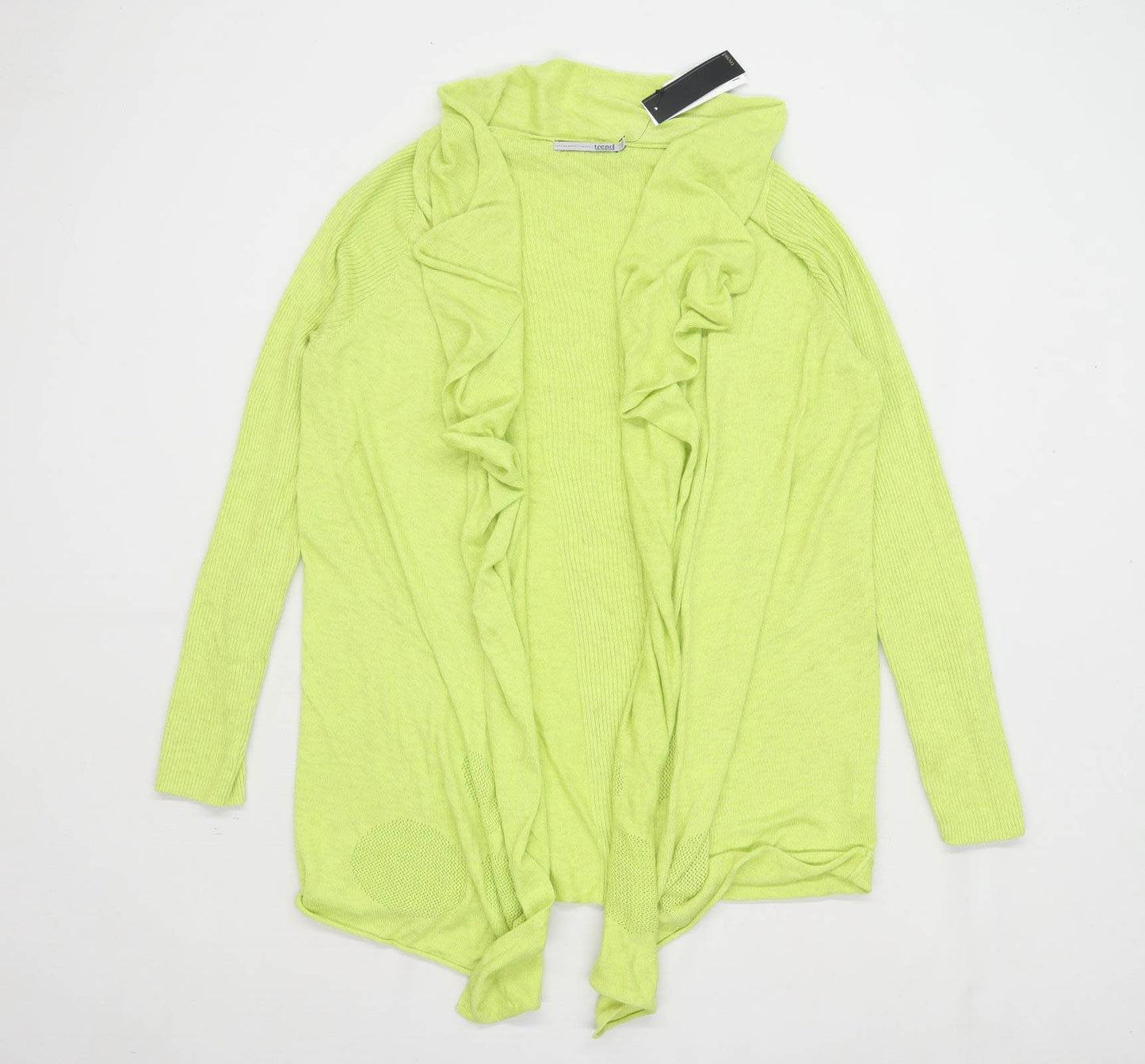 Trend Womens Size 10 Green Glittery Cardigan (Regular)