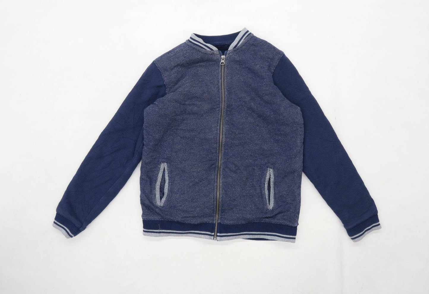 Marks & Spencer Boys Spotted Blue Bomber Jacket Jacket Age 11-12 Years