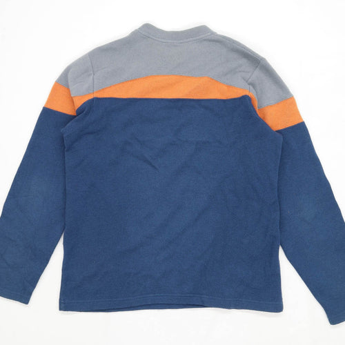 Xdye Subversive Mens Size M Cotton Blend Graphic Blue Embroidered Jumper