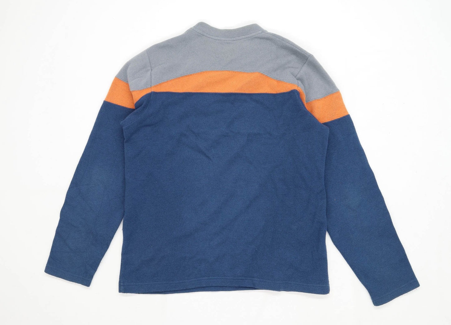 Xdye Subversive Mens Size M Cotton Blend Graphic Blue Embroidered Jumper