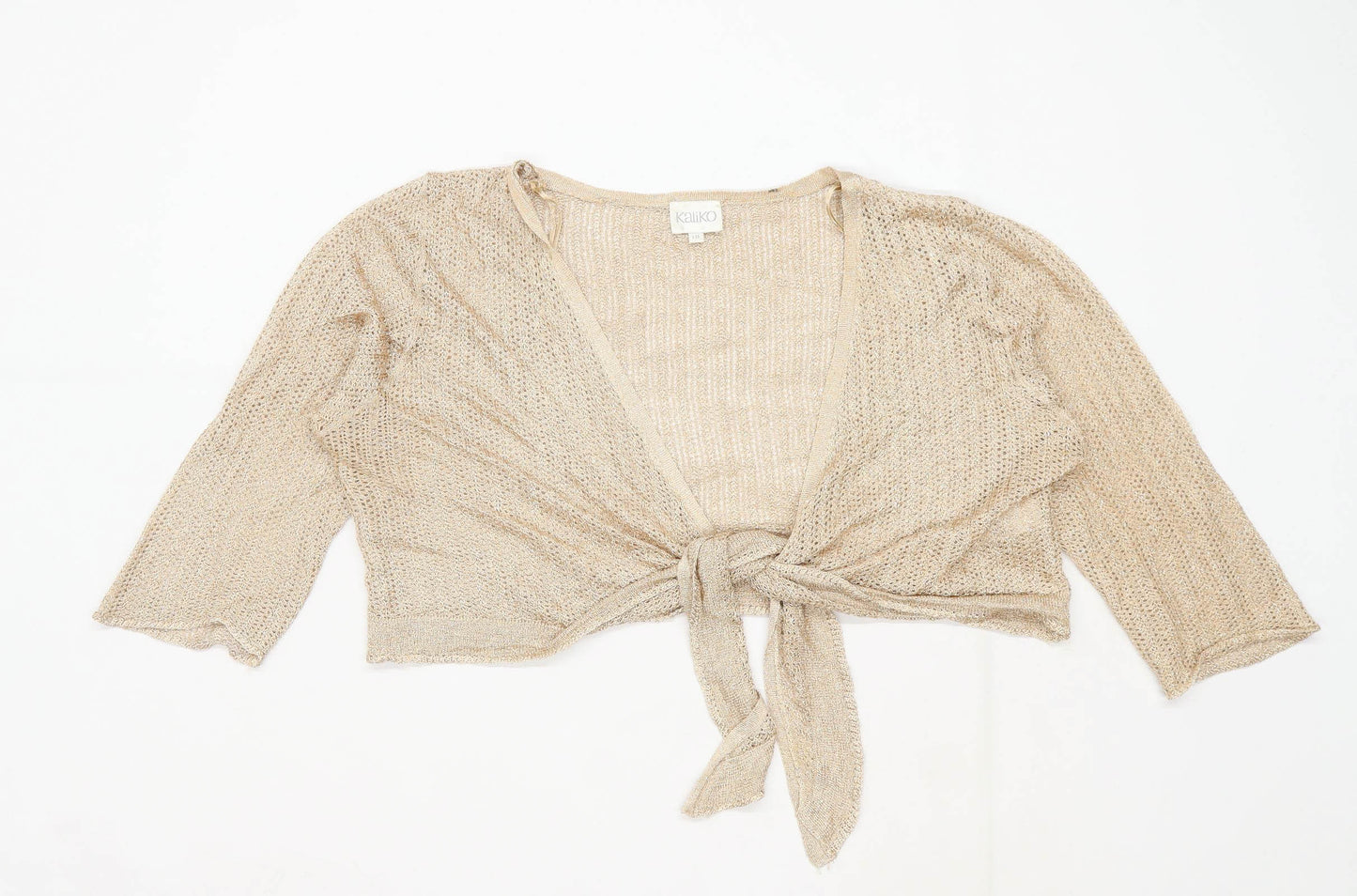 Kaliko Womens Size 18 Gold Shrug (Regular)