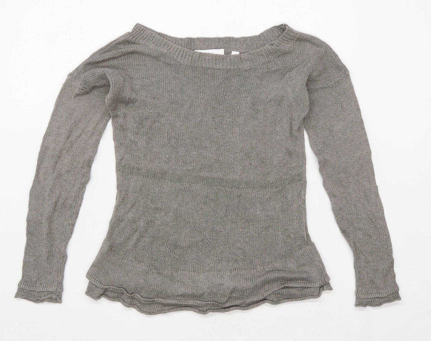 Charli Womens Size M-L Linen Blend Grey Jumper (Regular)