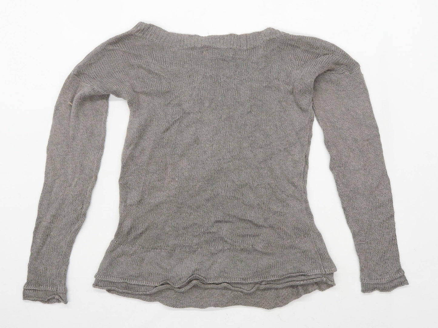 Charli Womens Size M-L Linen Blend Grey Jumper (Regular)