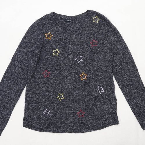 Nocozo Womens Size 12 Graphic Grey Star Top (Regular)