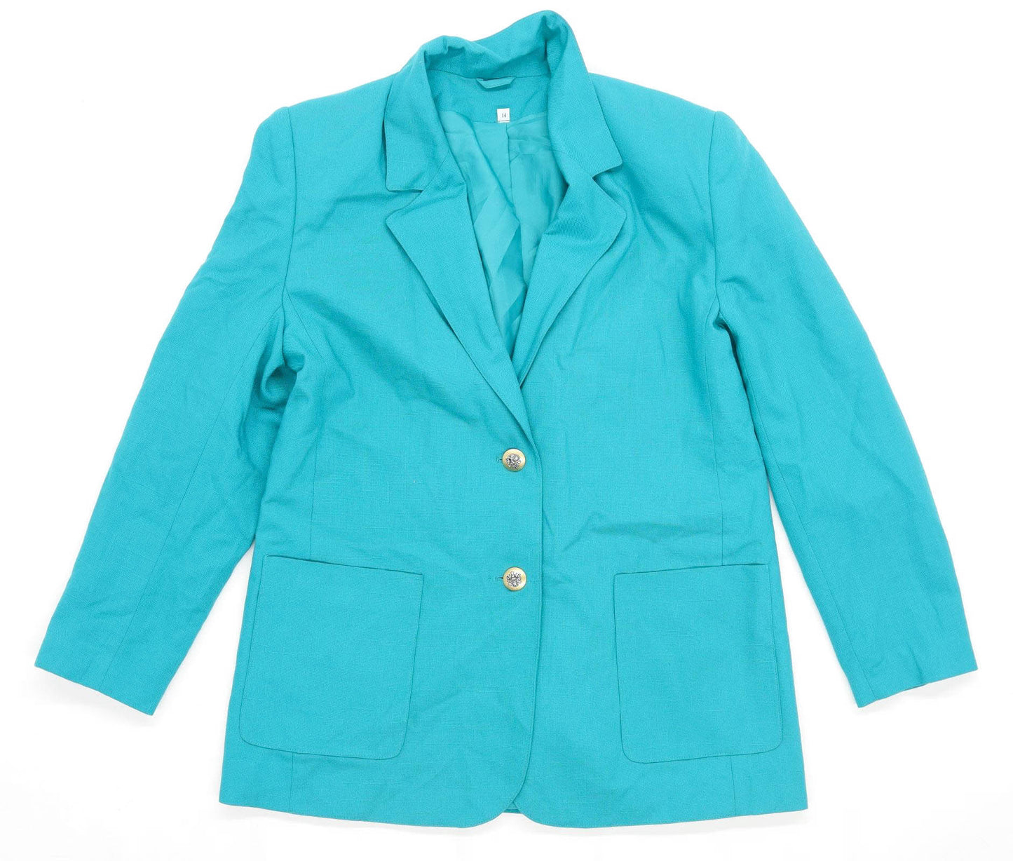 Compliments Womens Size 14 Turquoise Jacket