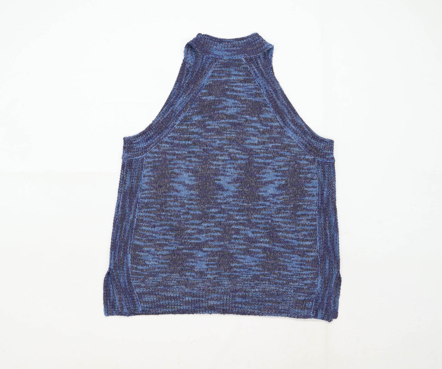 George Womens Size 14 Textured Halter Neck Blue Top (Regular)