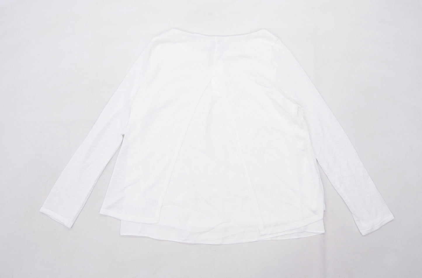 Paraphrase Womens Size 18 Textured Cotton Blend White Top (Regular)
