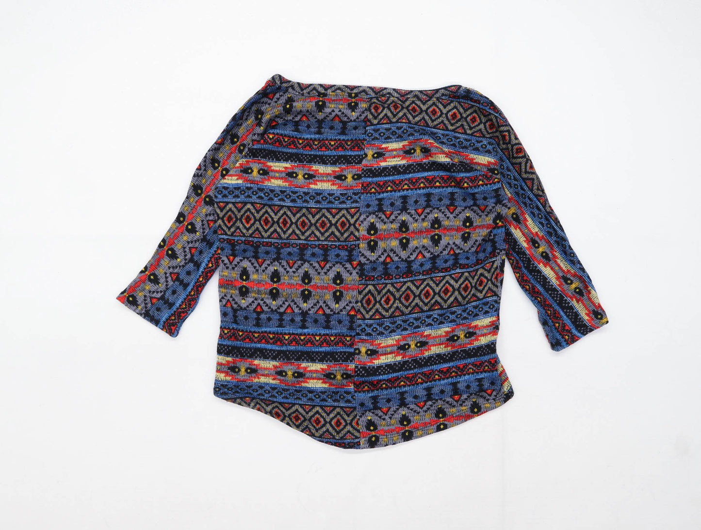 Forever 21 Womens Size S Geometric Blue Jumper (Regular)