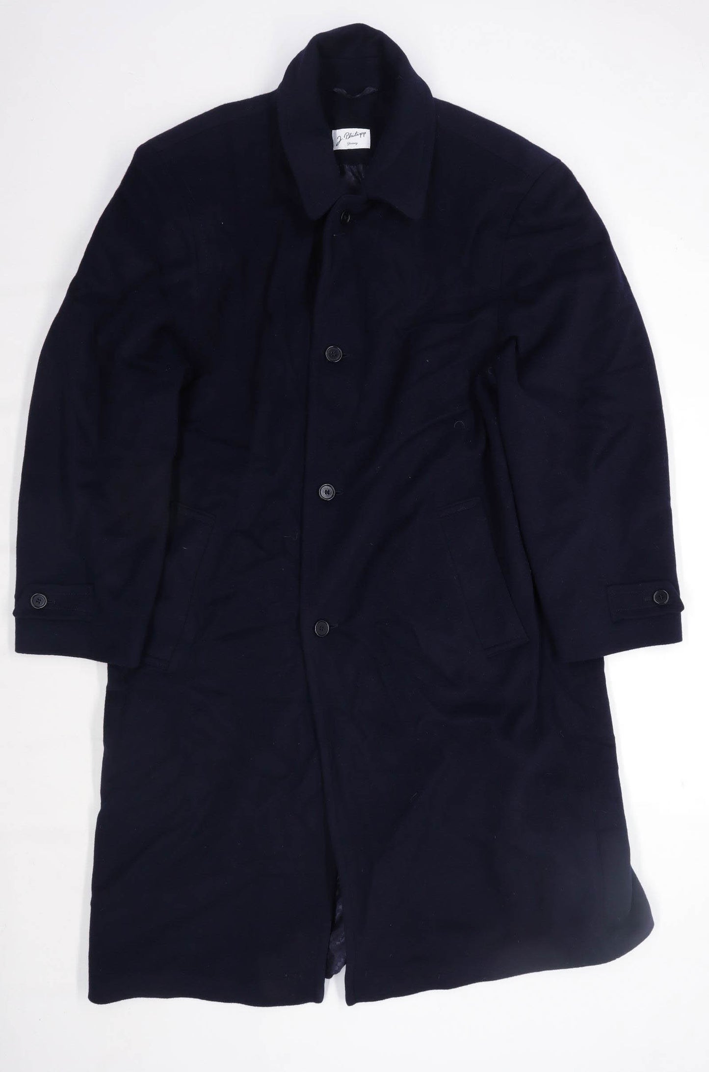 J Phillip Mens Size L Cashmere Black Coat