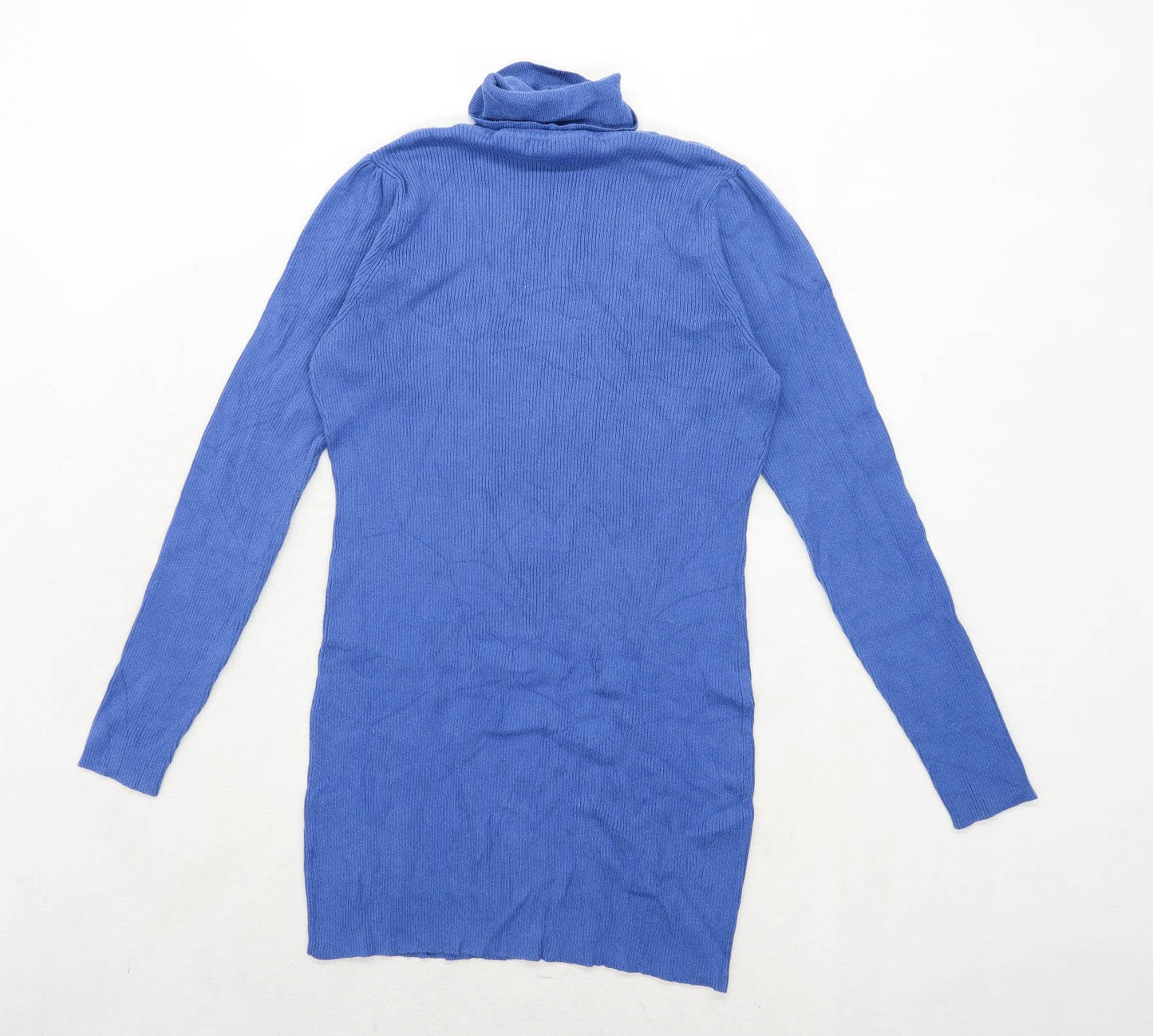 Next Womens Size 18 Blue Ribbed Jumper (Regular)
