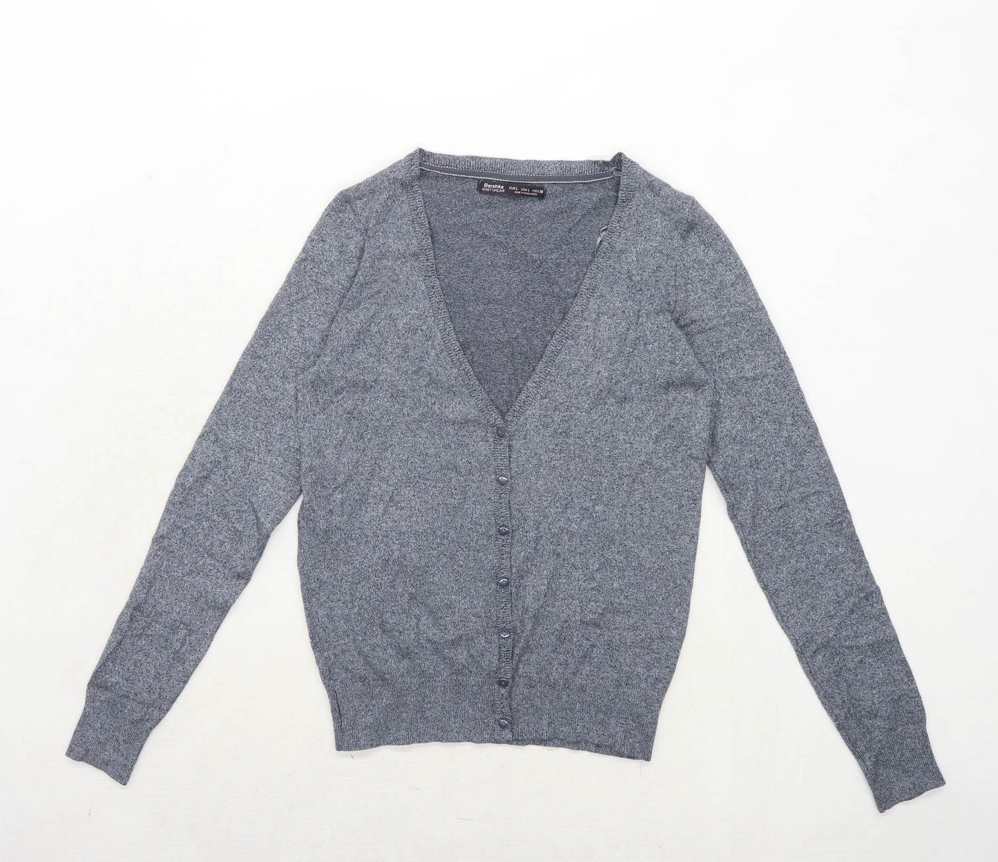 Bershka Womens Size L Grey Cardigan (Regular)