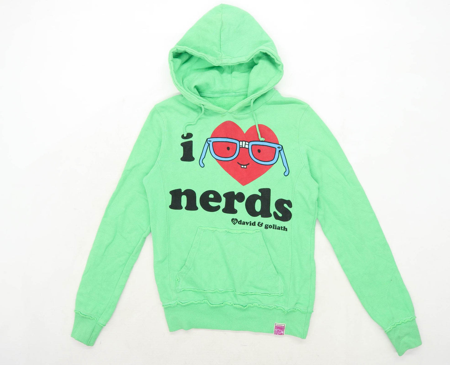 David & Goliath Womens Size M Green Nerd Hoodie (Regular)