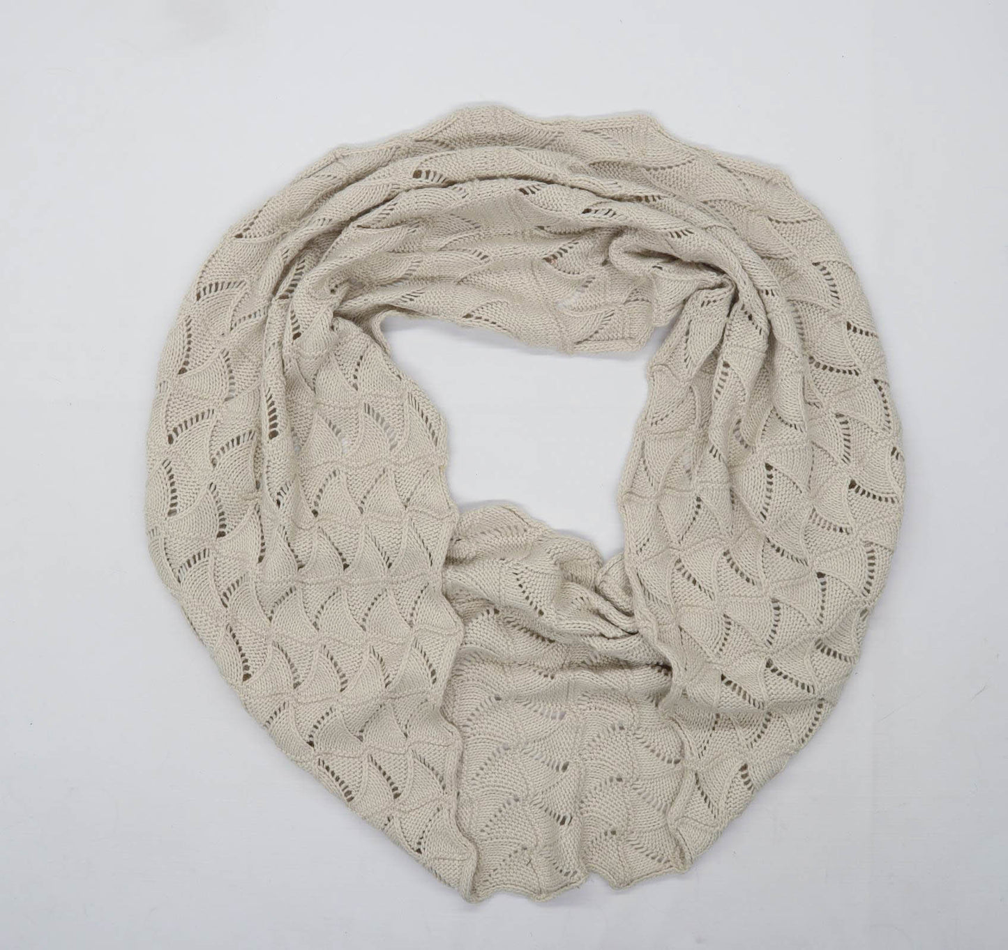 Accessorize Cream Geometric Womens Open-Knit Snood