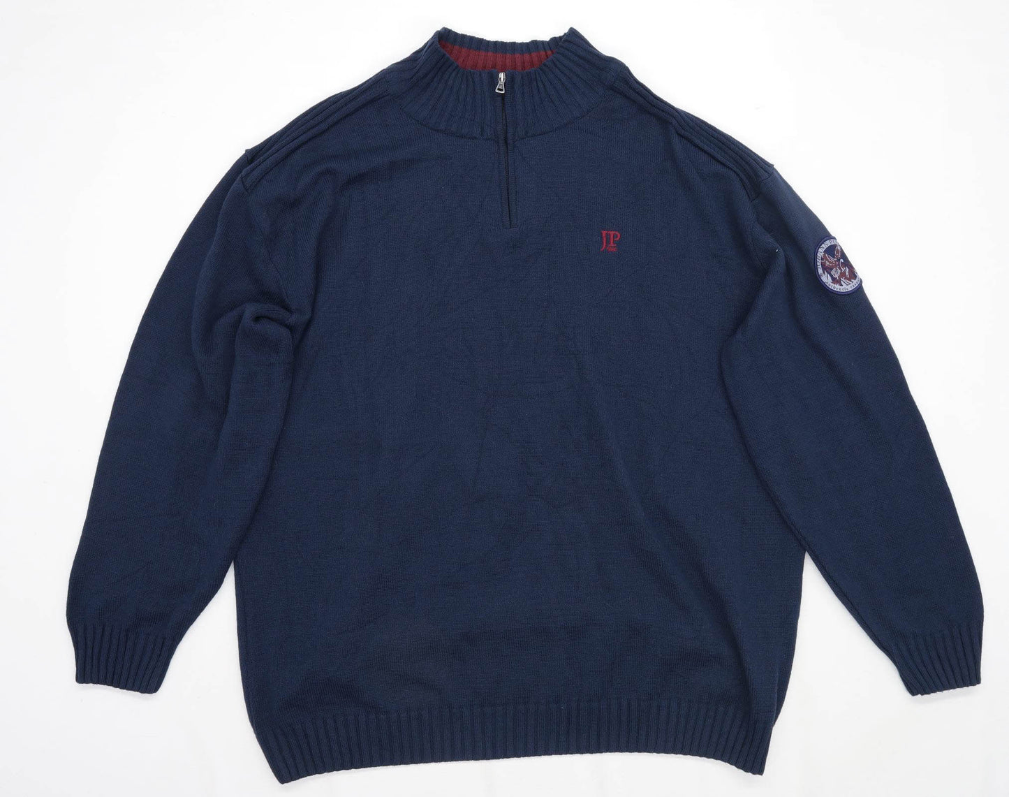 Johann Popken Mens Size 4XL Cotton Blend Blue Jumper