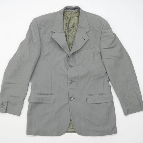 Jeff Banks Mens Green Suit Jacket 38 Chest (Regular)