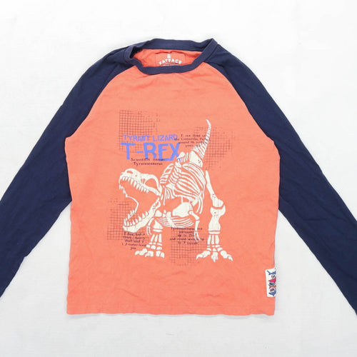 Fat Face Boys Orange T-Rex Dinosaur Top Age 12-13 Years