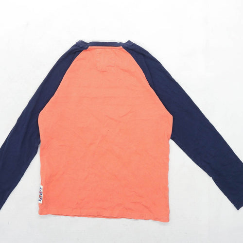 Fat Face Boys Orange T-Rex Dinosaur Top Age 12-13 Years