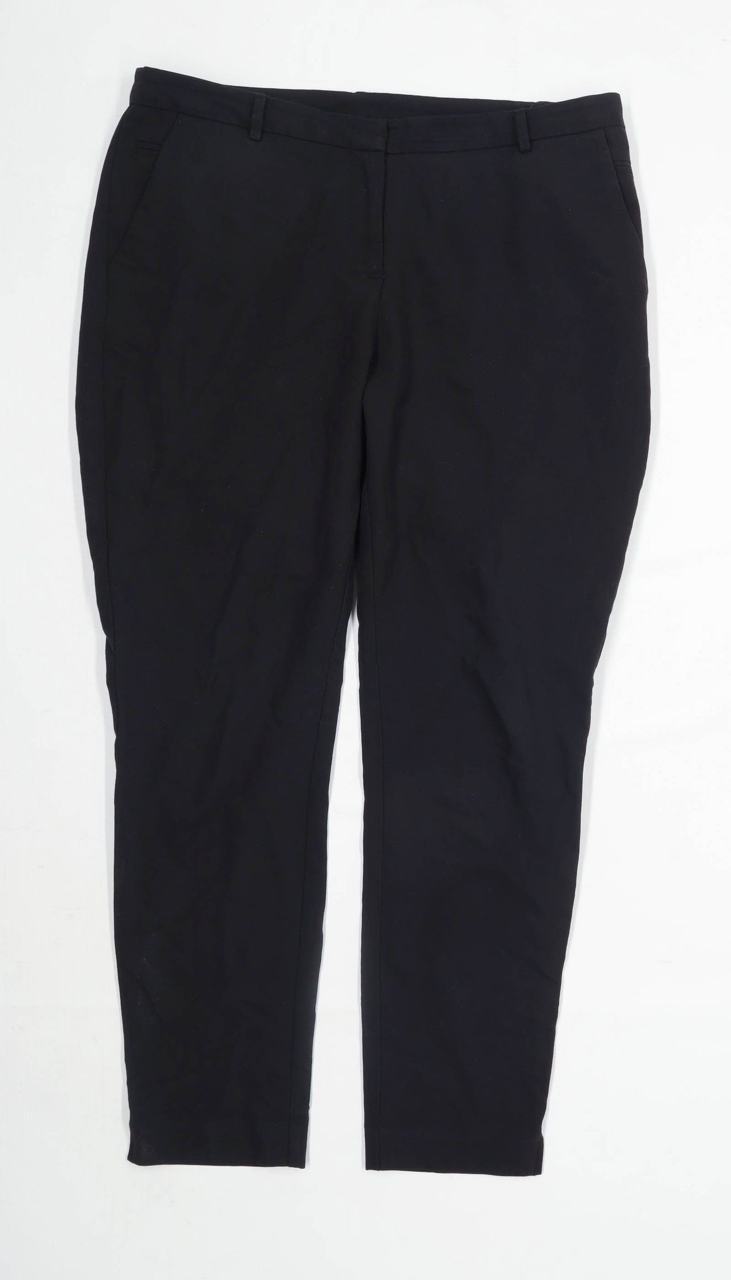 Womens New Look Black Trousers Size 14/L28