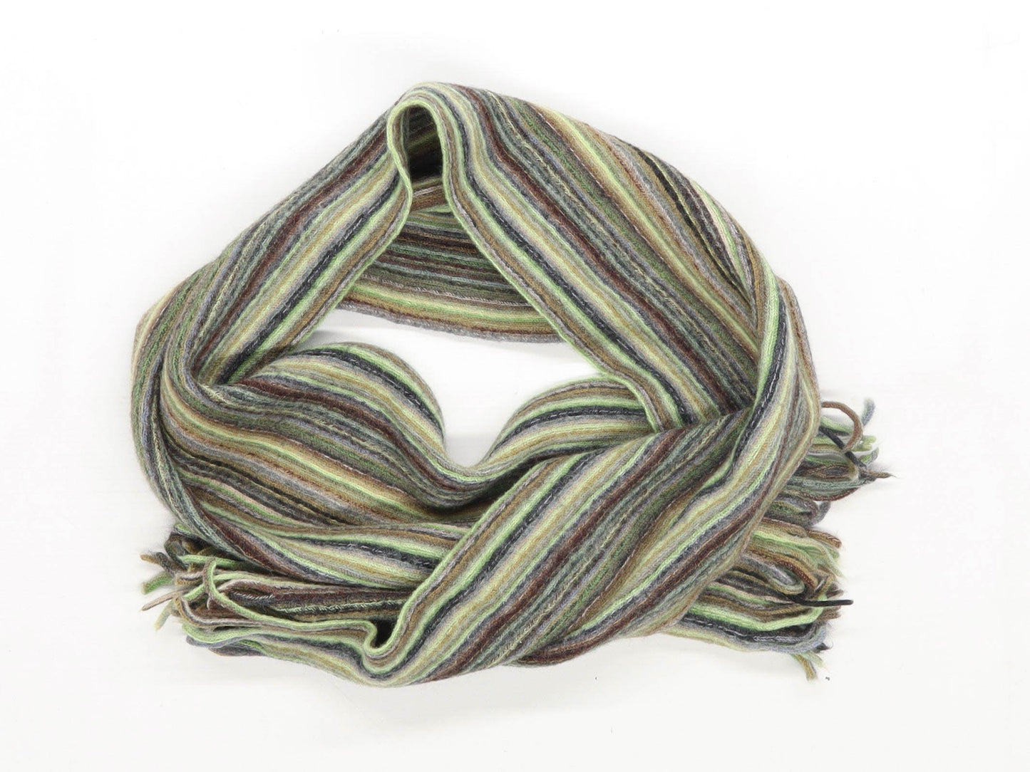 Rocha John Rocha Green Striped Womens Scarf