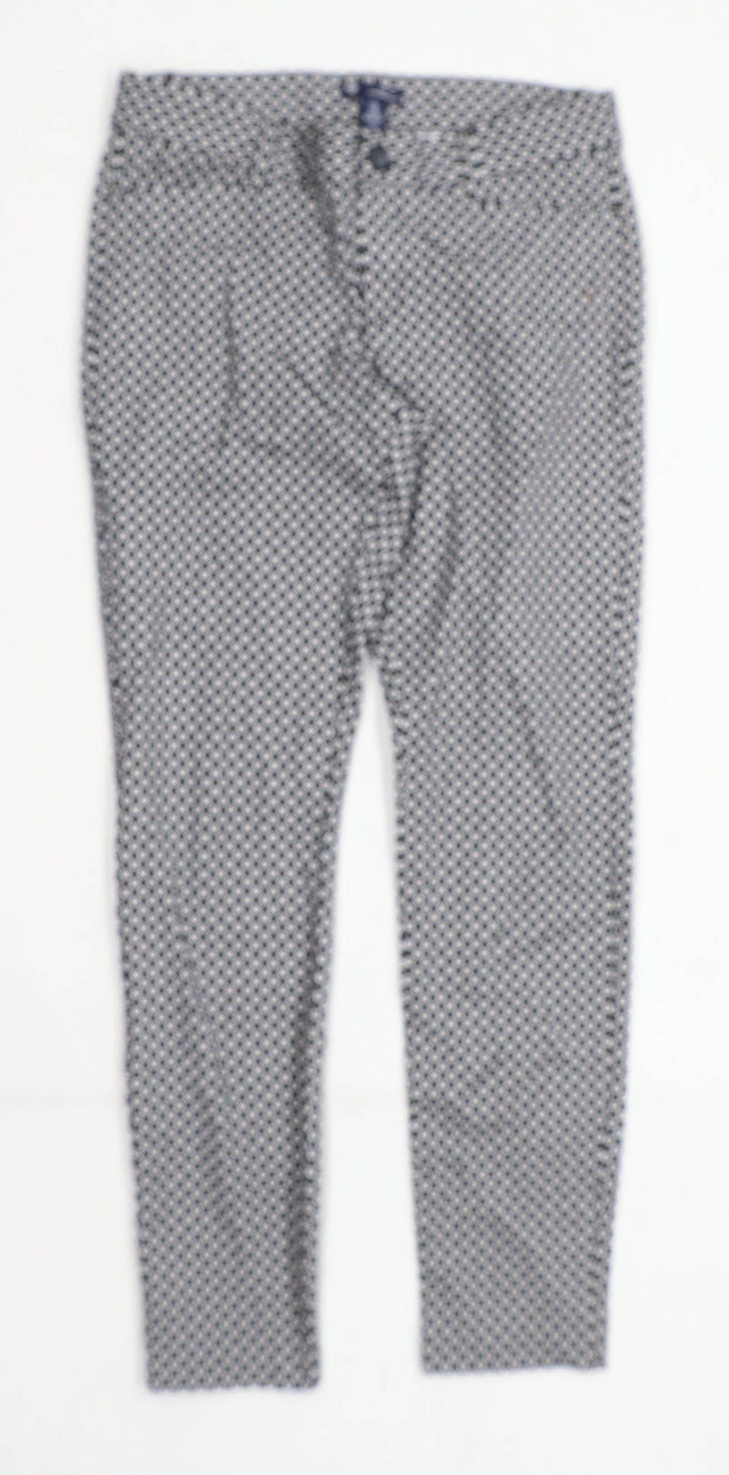 Womens Gap Black Cotton Blend Trousers Size 8/L28