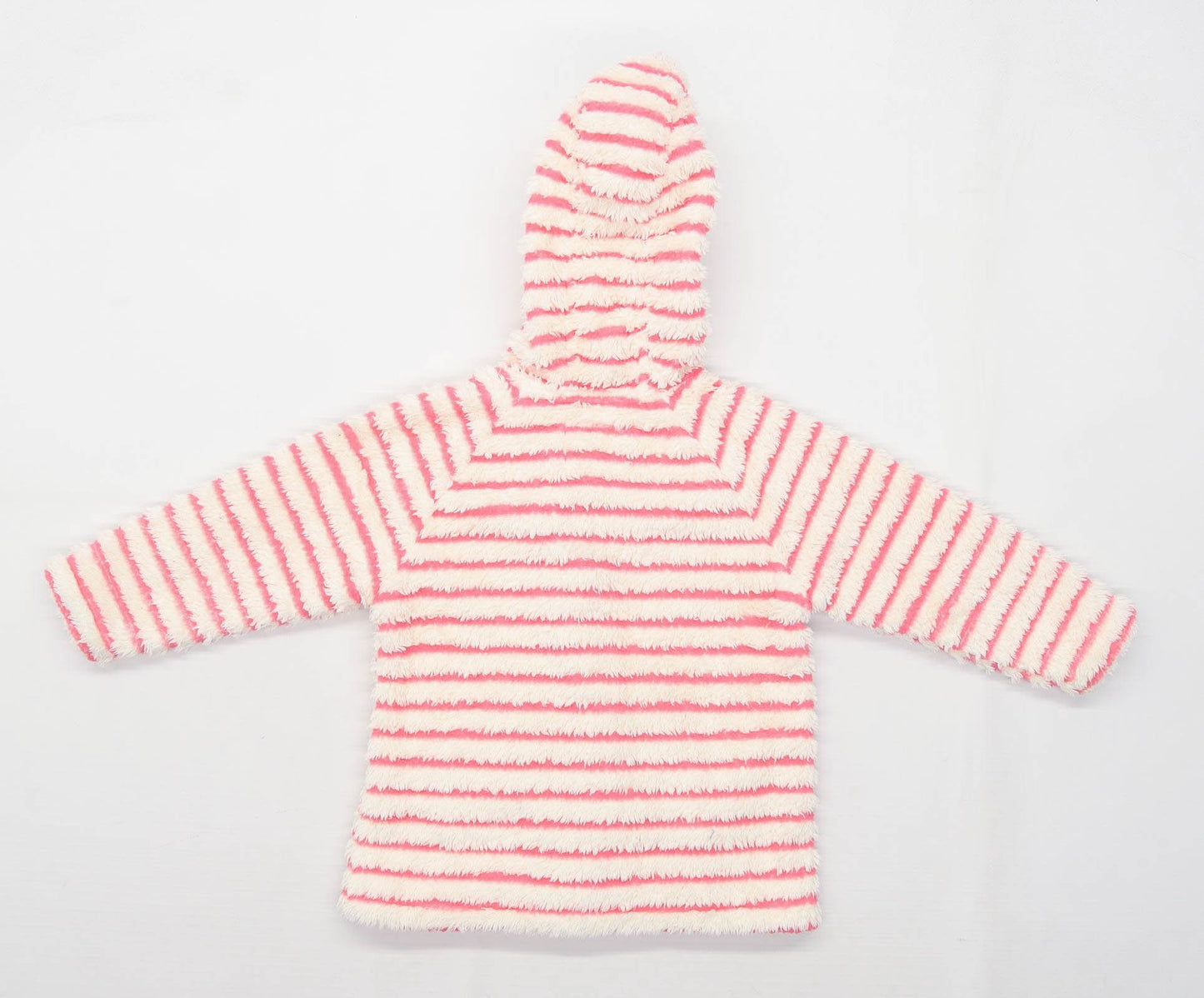 Next Girls Striped Pink Zip Up Jacket Age 2-3 Years