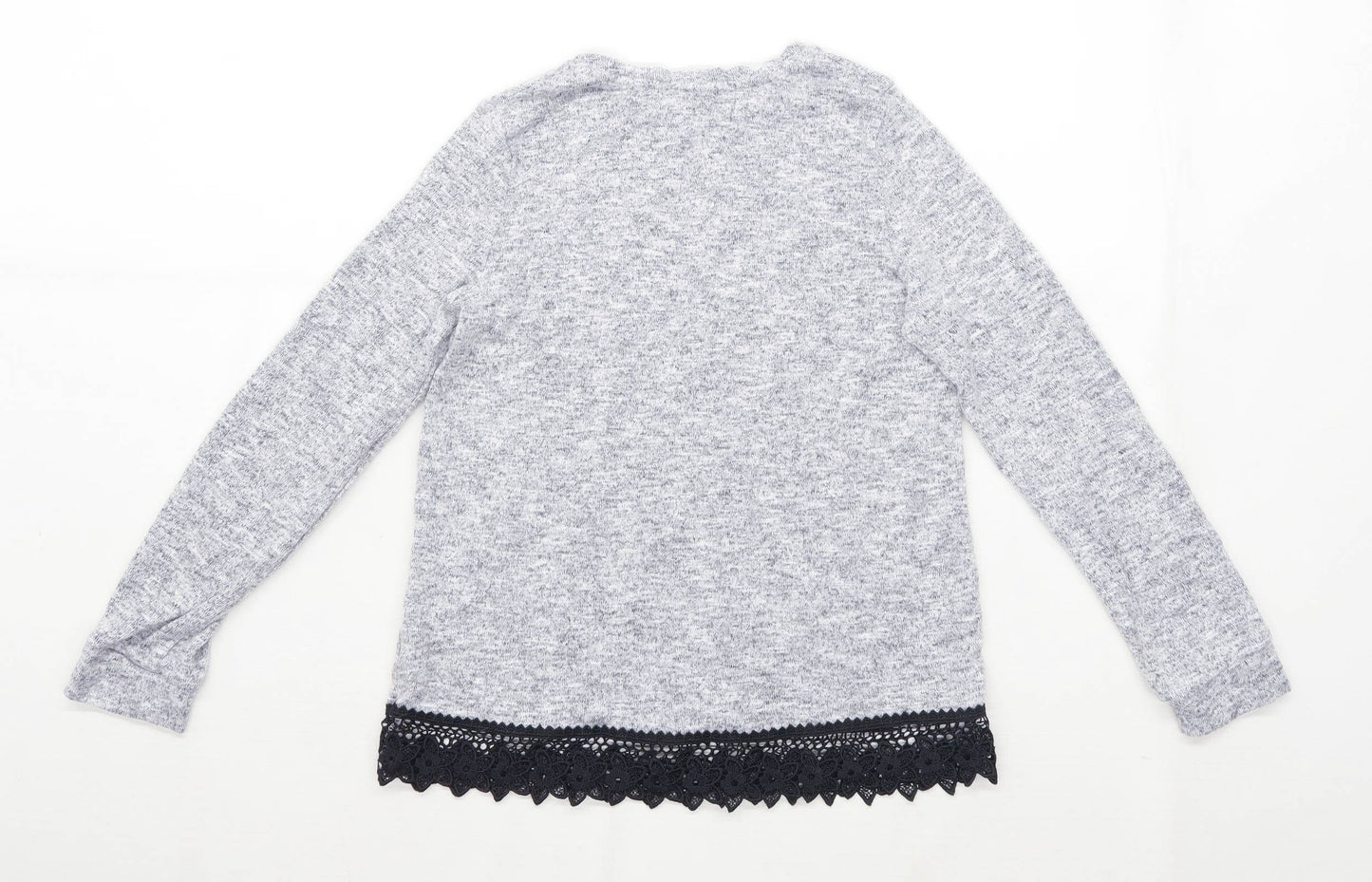George Girls Grey Lace Jumper Age 9-10 Years