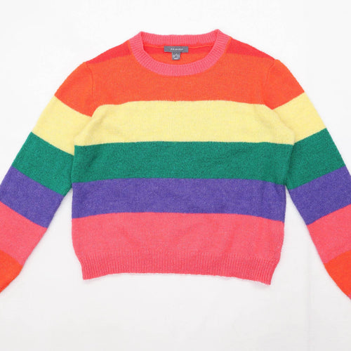 Primark Womens Size M Striped Multi-Coloured Jumper (Regular)