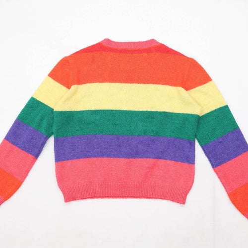 Primark Womens Size M Striped Multi-Coloured Jumper (Regular)
