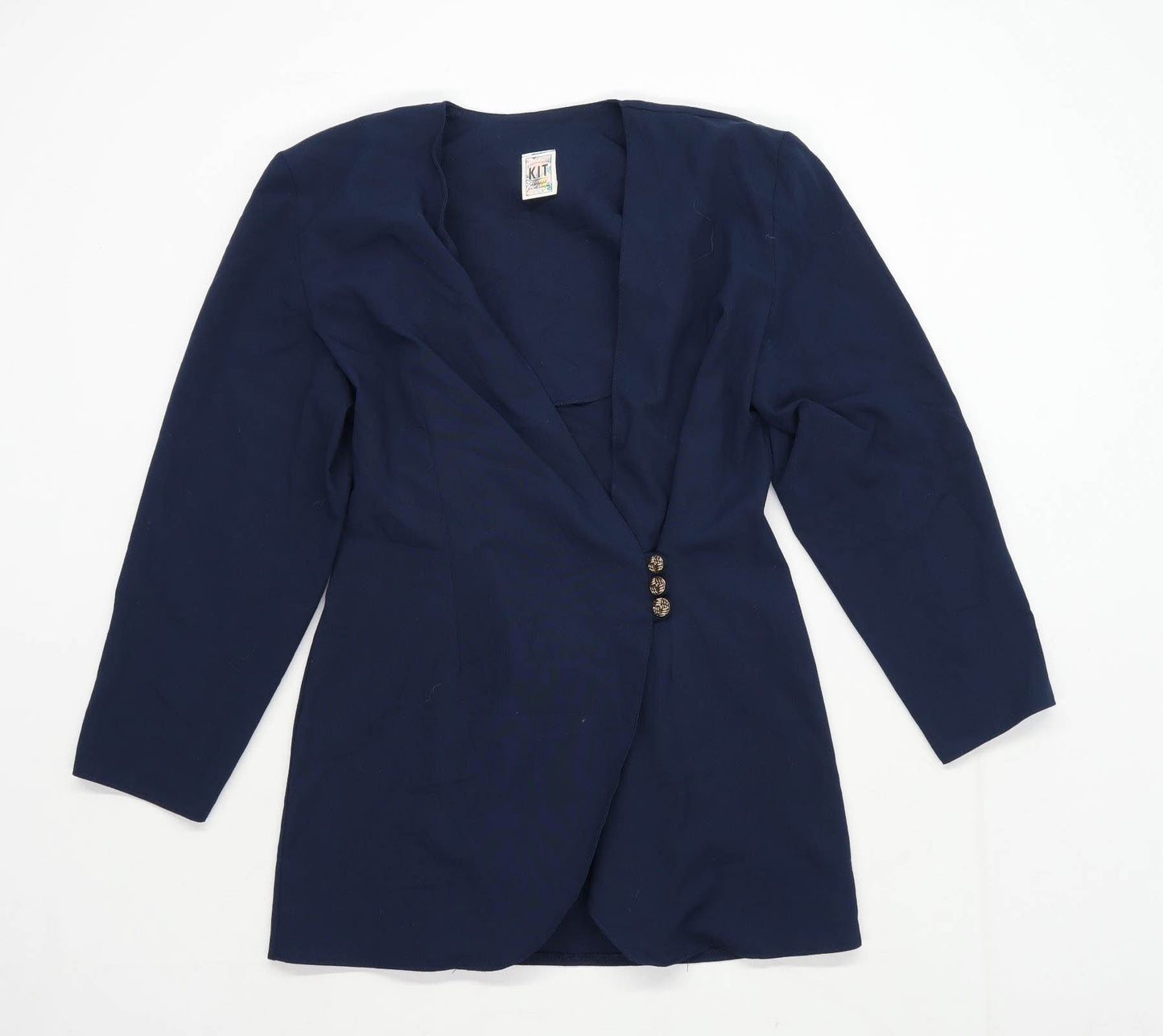 Kit Womens Size 10 Blue Blazer Jacket