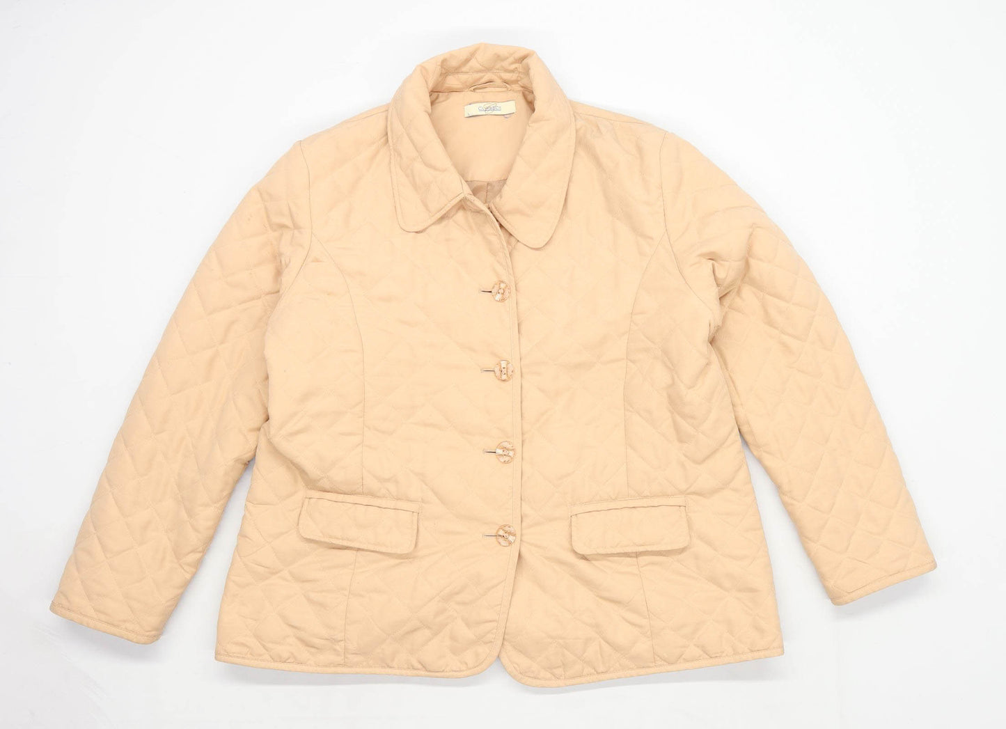Classics Womens Size 18 Beige Quilted Jacket