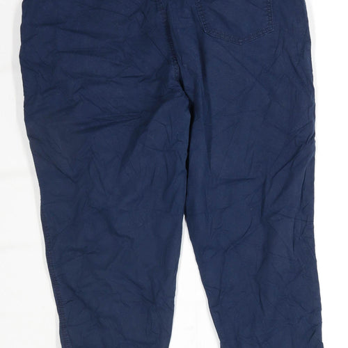 Womens F&F Blue Cotton Trousers Size 16/L23
