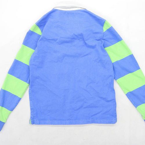 Rampant Sporting Mens Size XL Cotton Striped Blue Rugby Shirt