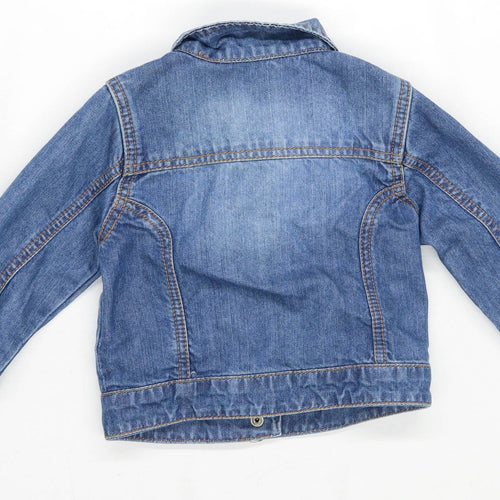 F&F Girls Blue Denim Jacket Age 2-3 Years