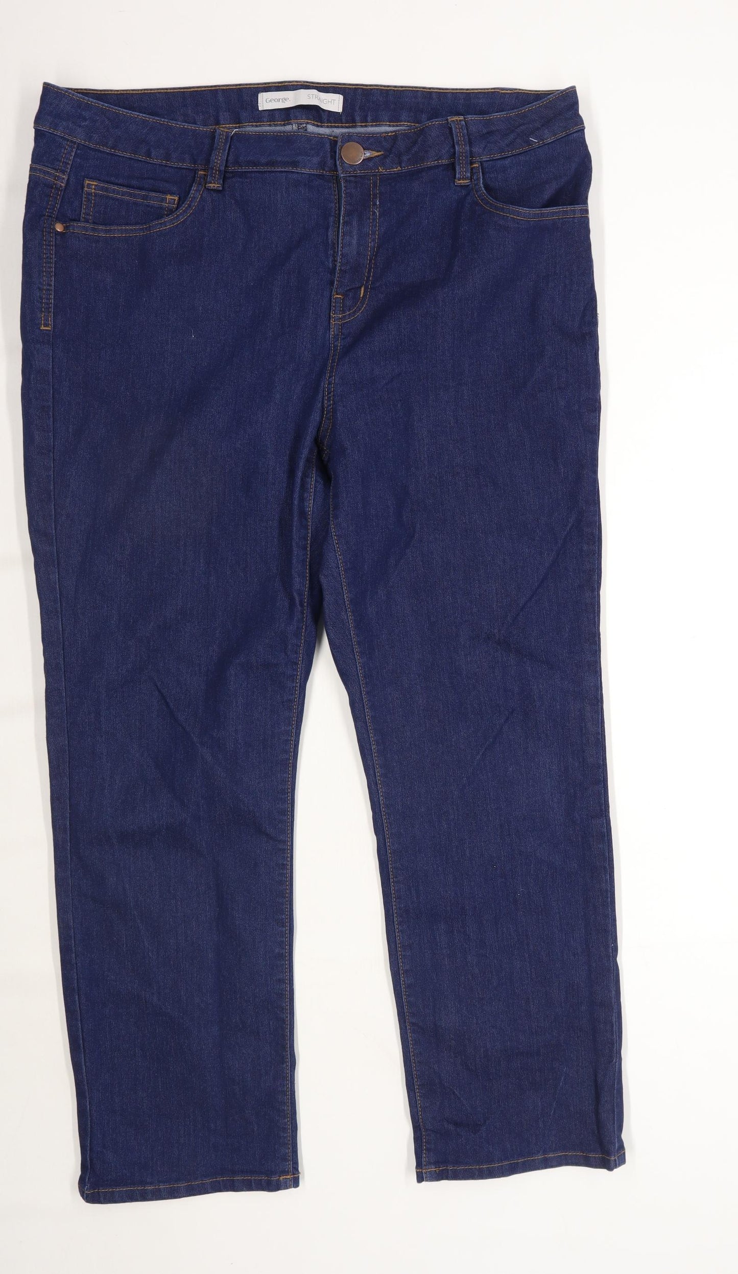 Womens George Blue Denim Jeans Size 18/L26