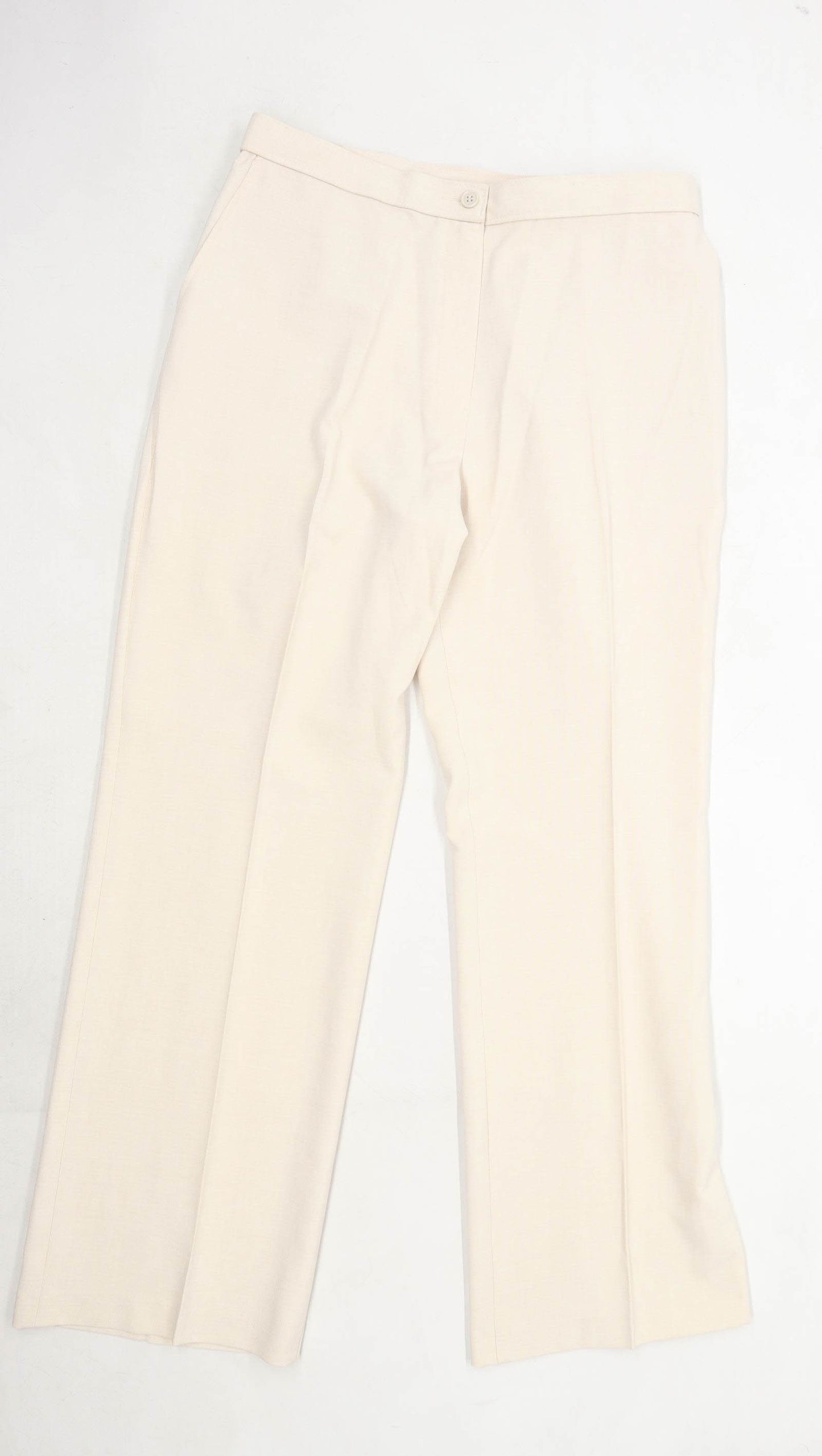 Womens Marks & Spencer Cream Trousers Size 14/L31