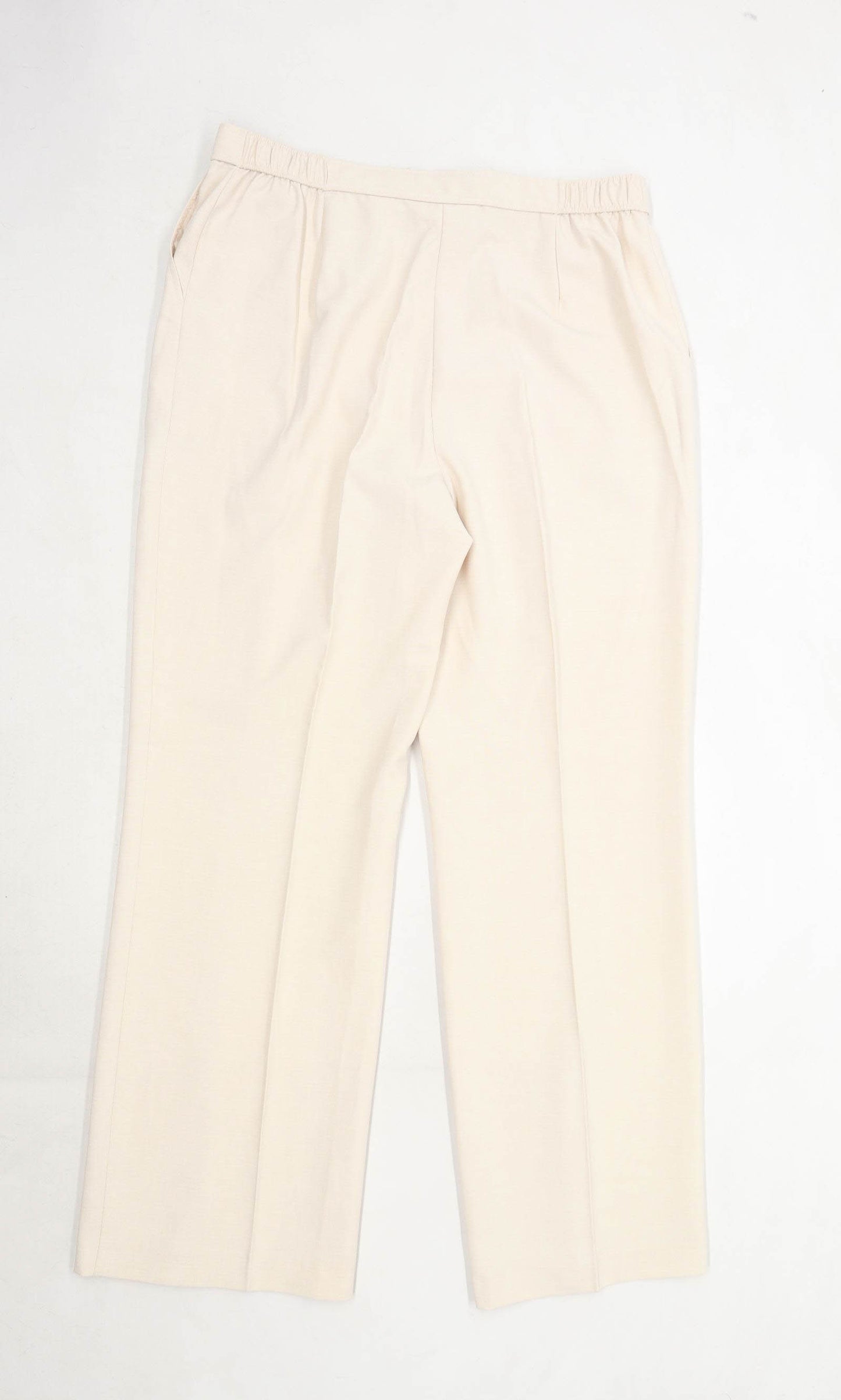 Womens Marks & Spencer Cream Trousers Size 14/L31