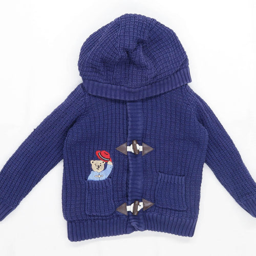 Marks & Spencer Boys Graphic Blue Paddington Bear Hoodie Age 2-3 Years