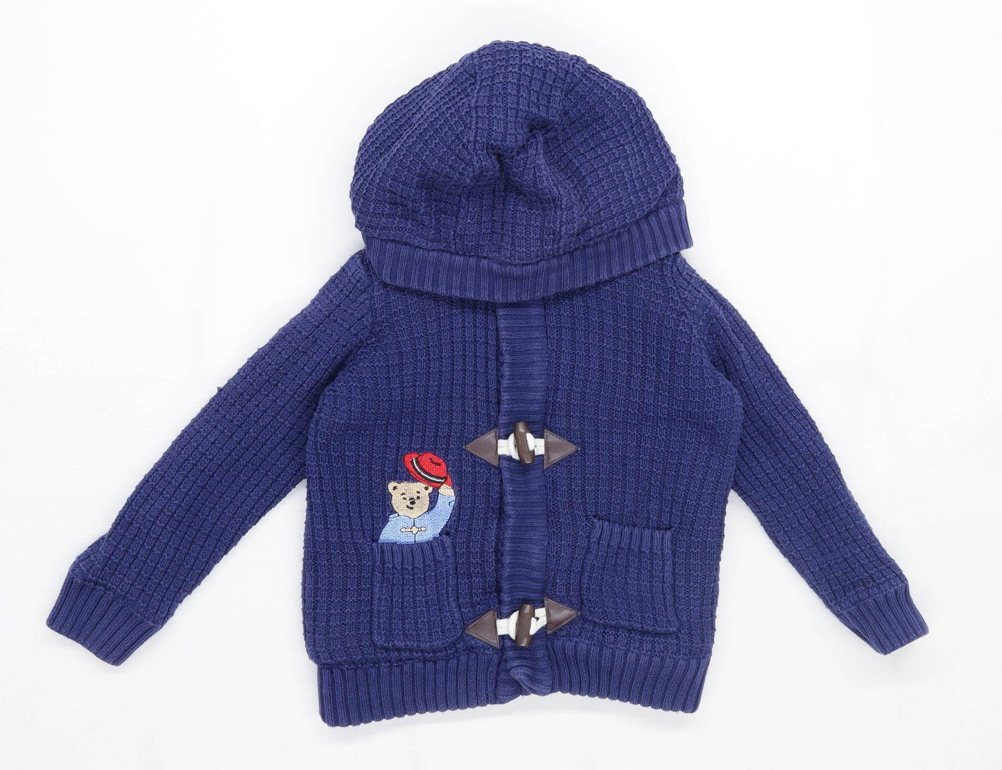 Marks & Spencer Boys Graphic Blue Paddington Bear Hoodie Age 2-3 Years