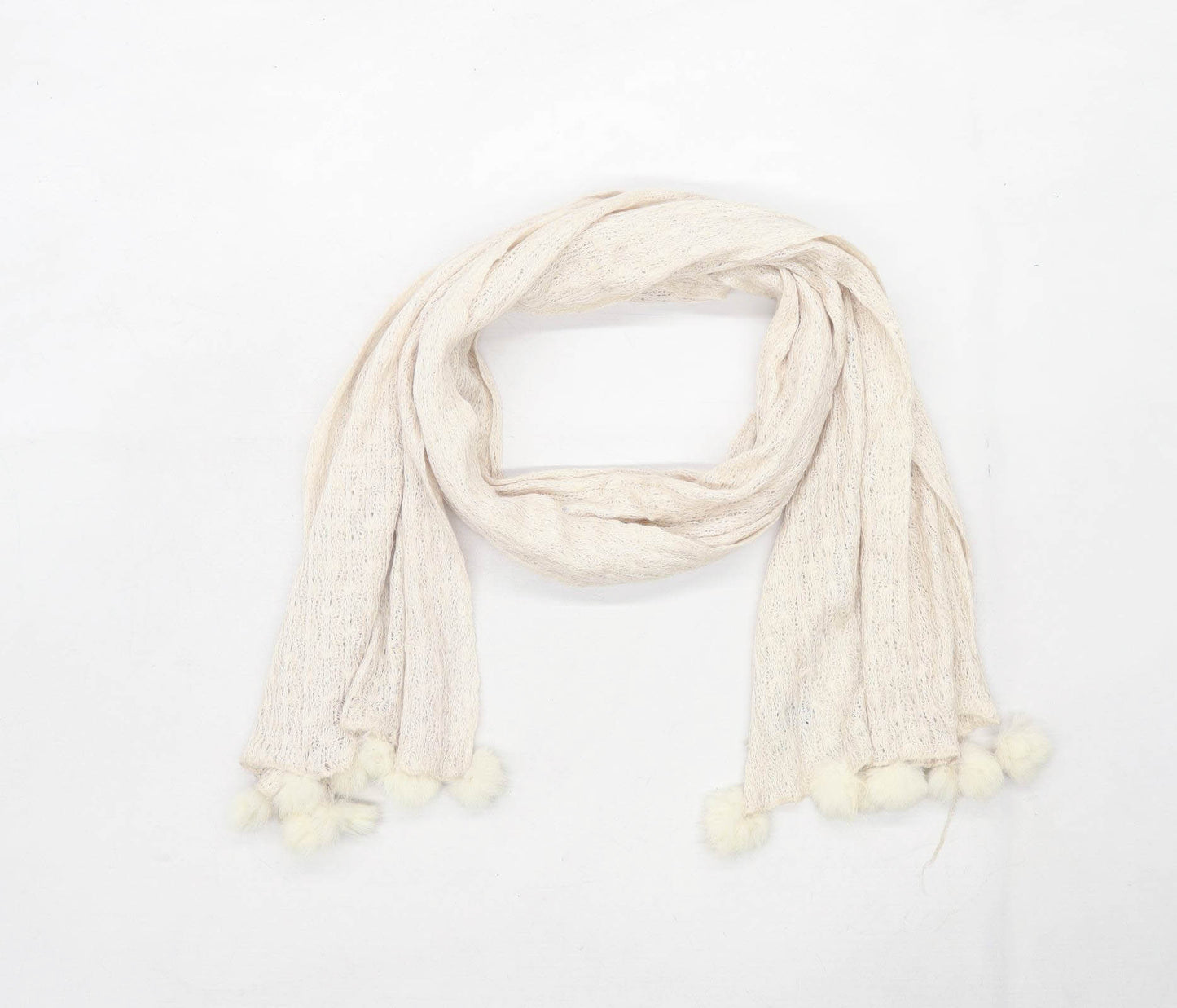 Chic Cream Textured Womens Scarf