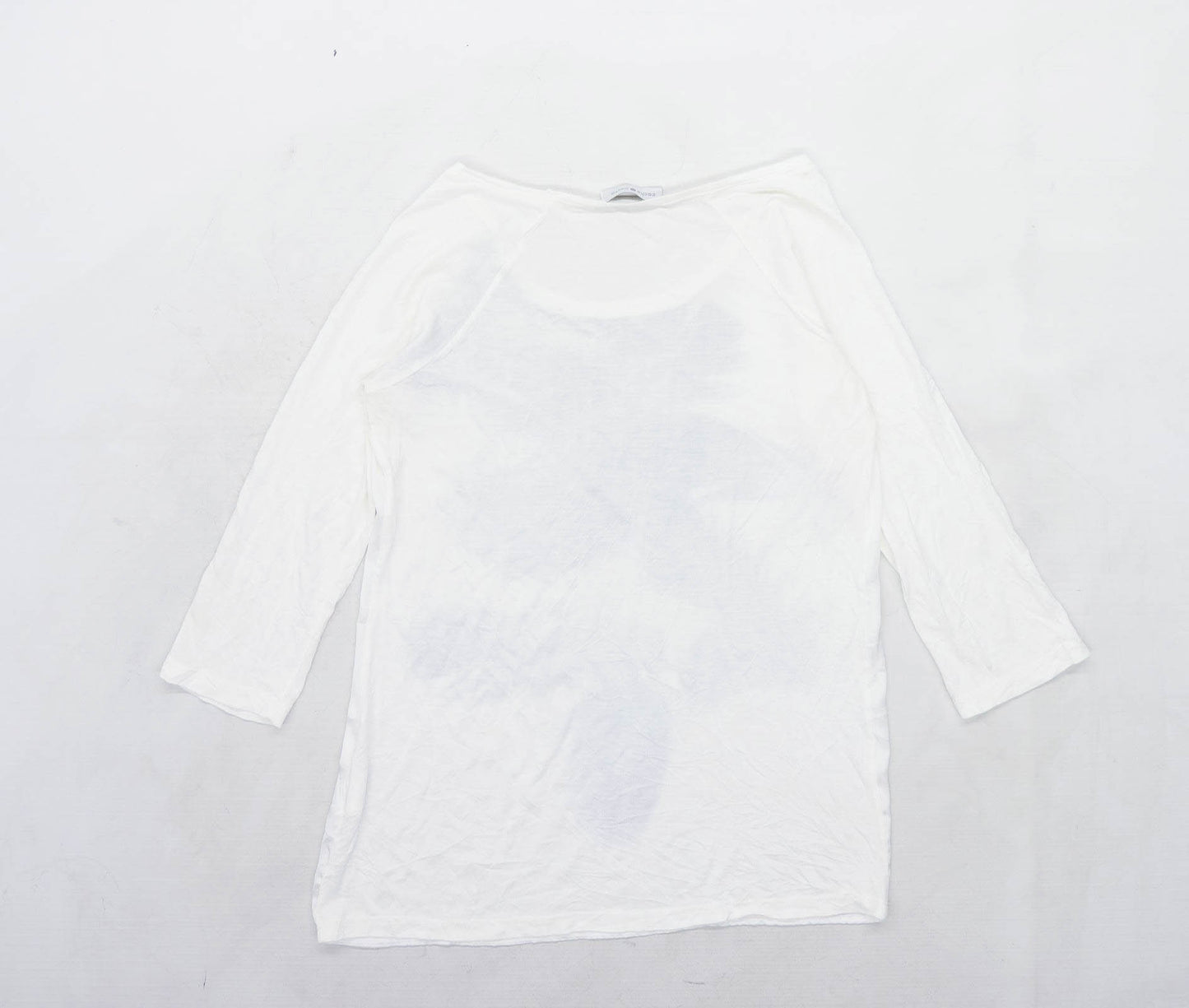 Cache Cache Womens Size M Floral White Top (Regular)