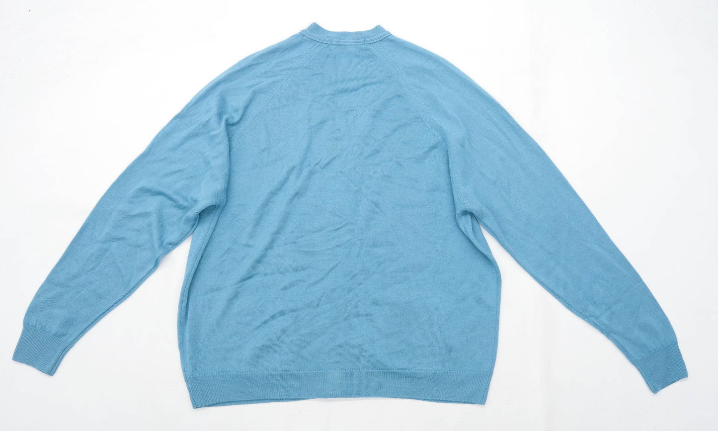 Edinburgh Womens Size 14 Lambswool Blue Cardigan (Regular)